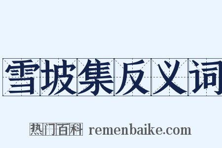 雪坡集反义词是什么意思的图片